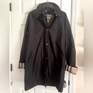 Burberry Brit women’s Hattingly rain coat trench with hood NWT see description